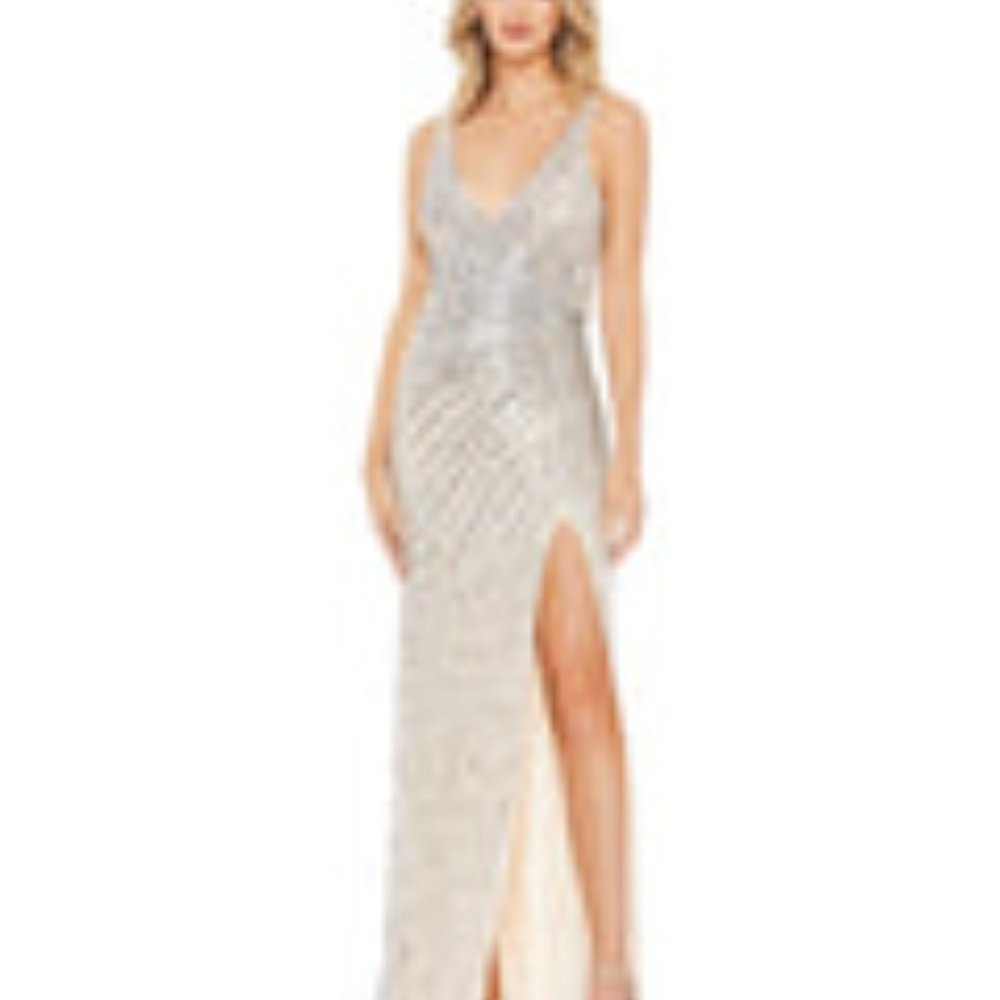 MAC DUGGAL Sequin Wrap Gown size 10 used one